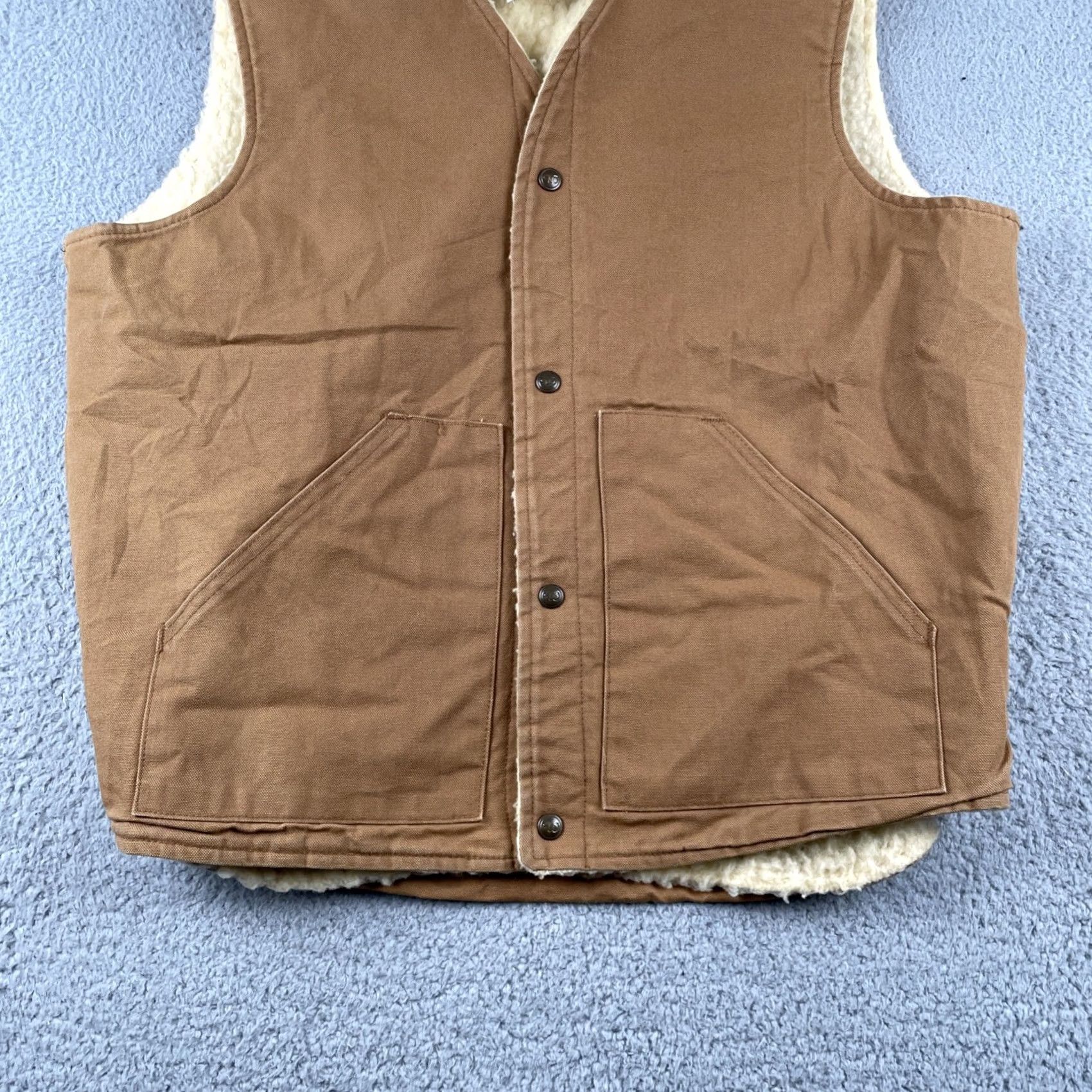 Walls VINTAGE Walls Blizzard Pruf Workwear Vest Mens L Brown Fleece Lined USA 90s Size US L / EU 52-54 / 3 - 6 Thumbnail
