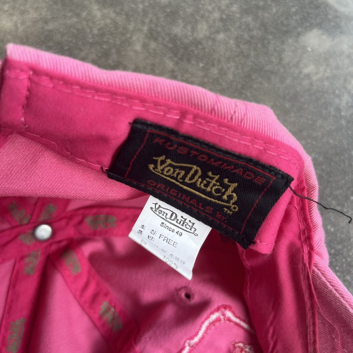 Von Dutch Von Dutch Hats Pink Kustom Made Size ONE SIZE - 5 Thumbnail