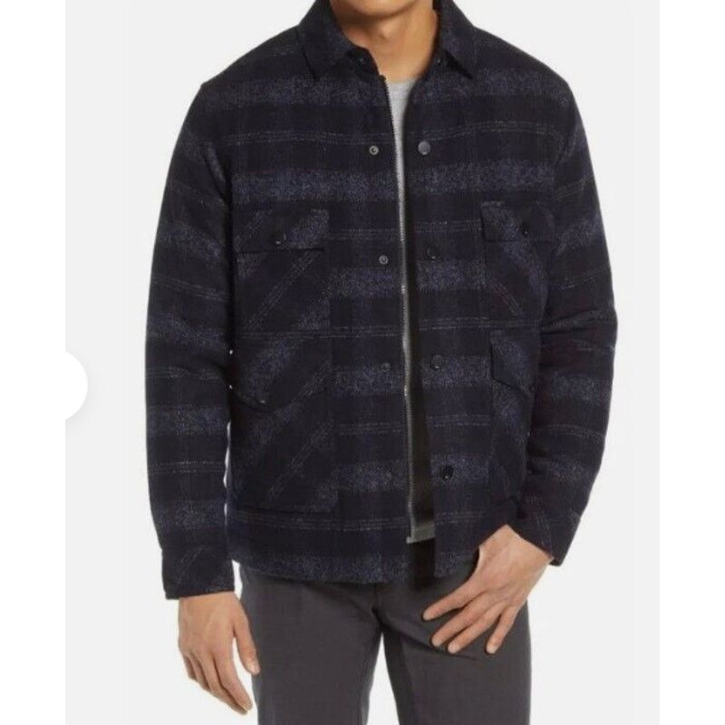 BRAX BraxTom Wool Blend Quilted Light Jacket Mens Black Plaid L Size US L / EU 52-54 / 3 - 1 Thumbnail
