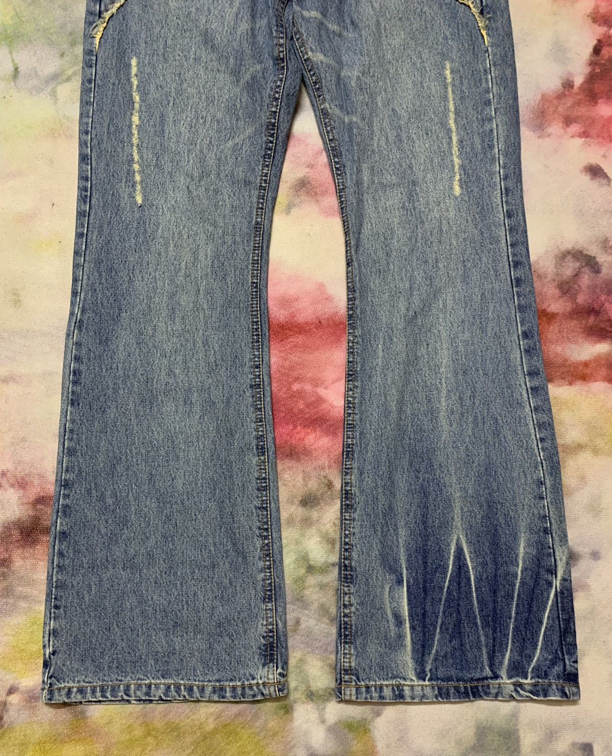 Hysteric Glamour Flare Japanese Brand Strange Heaven Washed Denim Size US 28 / EU 44 - 3 Thumbnail