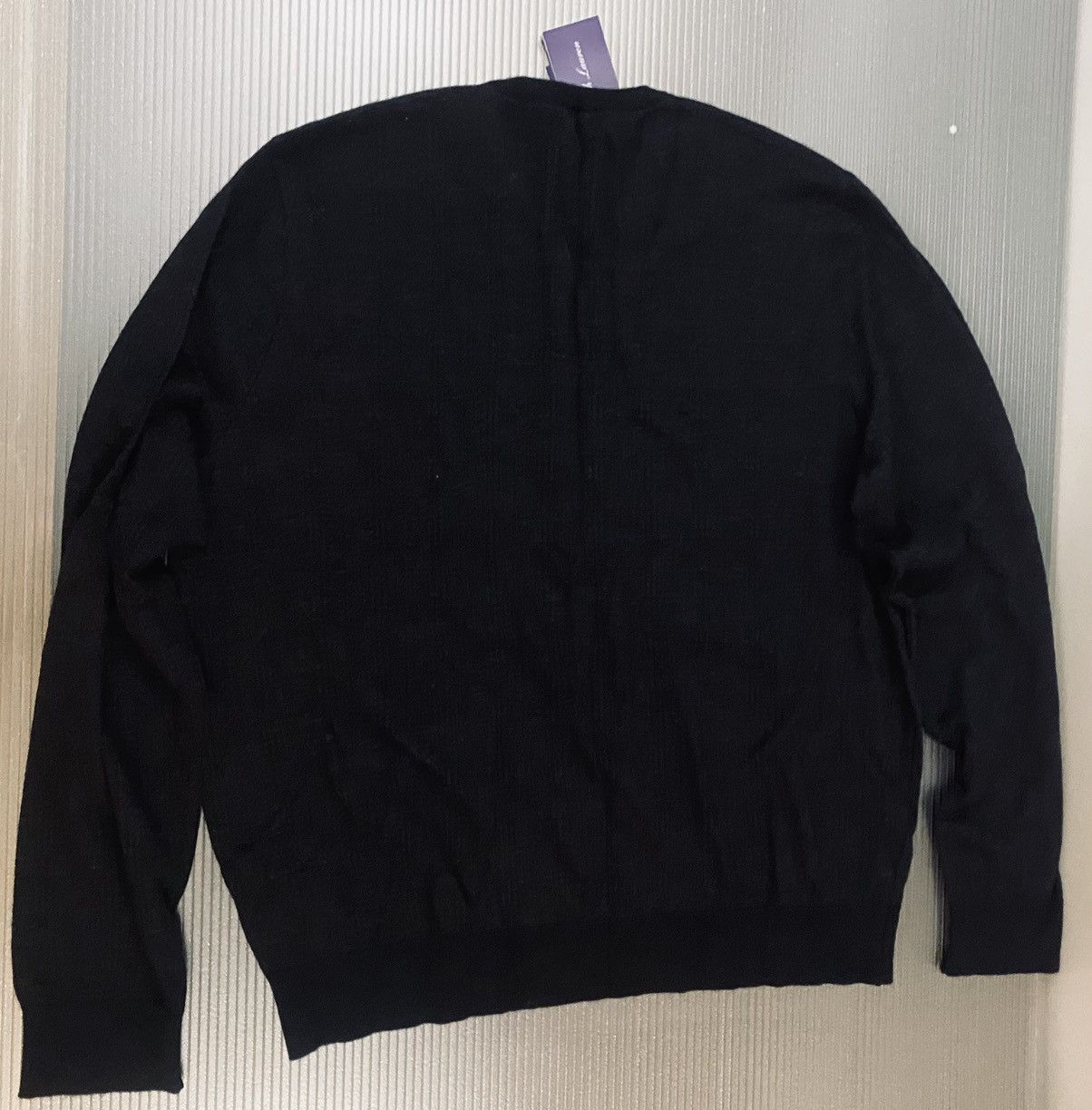 Ralph Lauren Purple Label RL Purple Label 🇮🇹 Black/Purple Check Cashmere V-neck XXL NWT Size US XXL / EU 58 / 5 - 3 Thumbnail