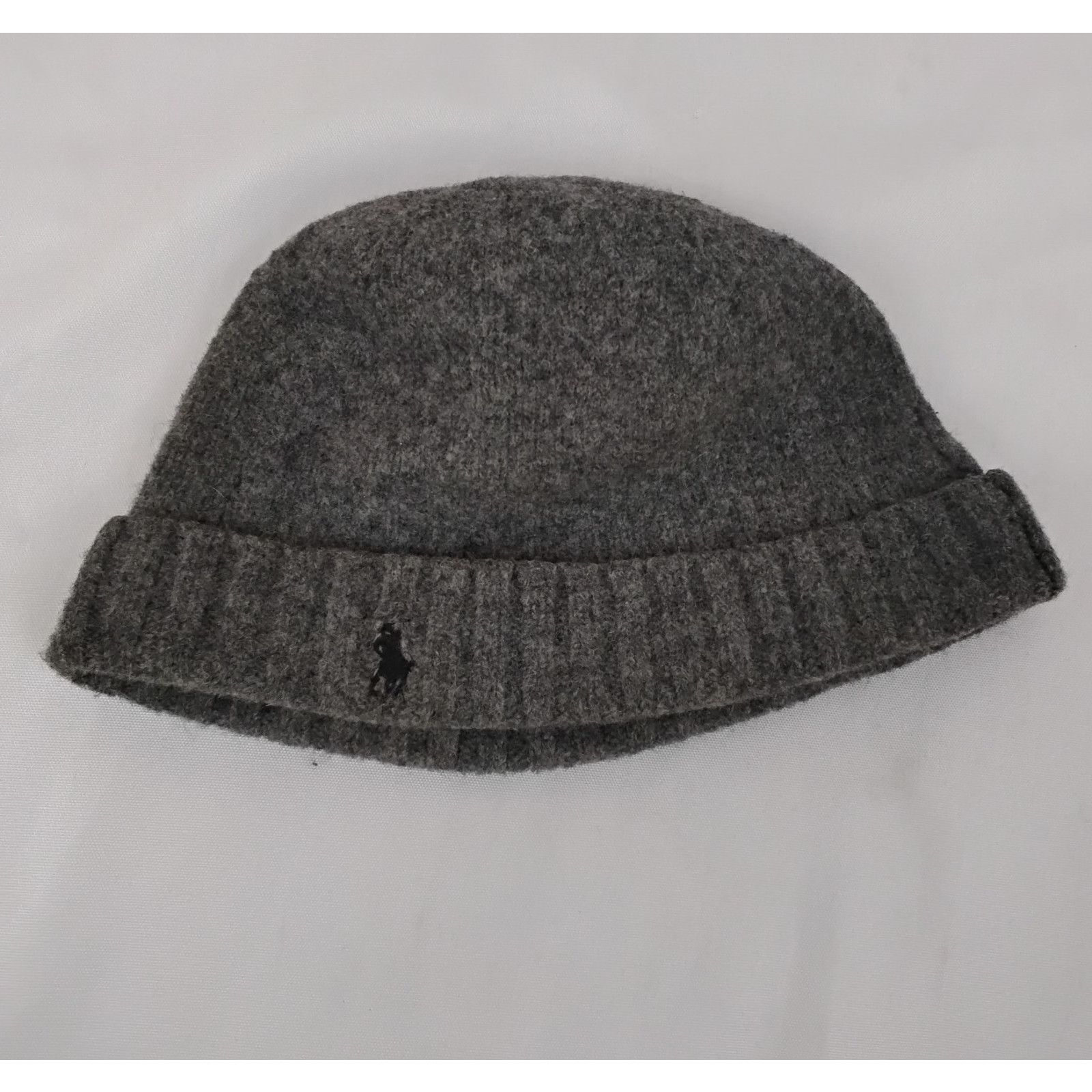Polo Ralph Lauren Polo Ralph Lauren 100% Lambswool Beanie O/S Gray VTG Shrunk Size ONE SIZE - 5 Thumbnail