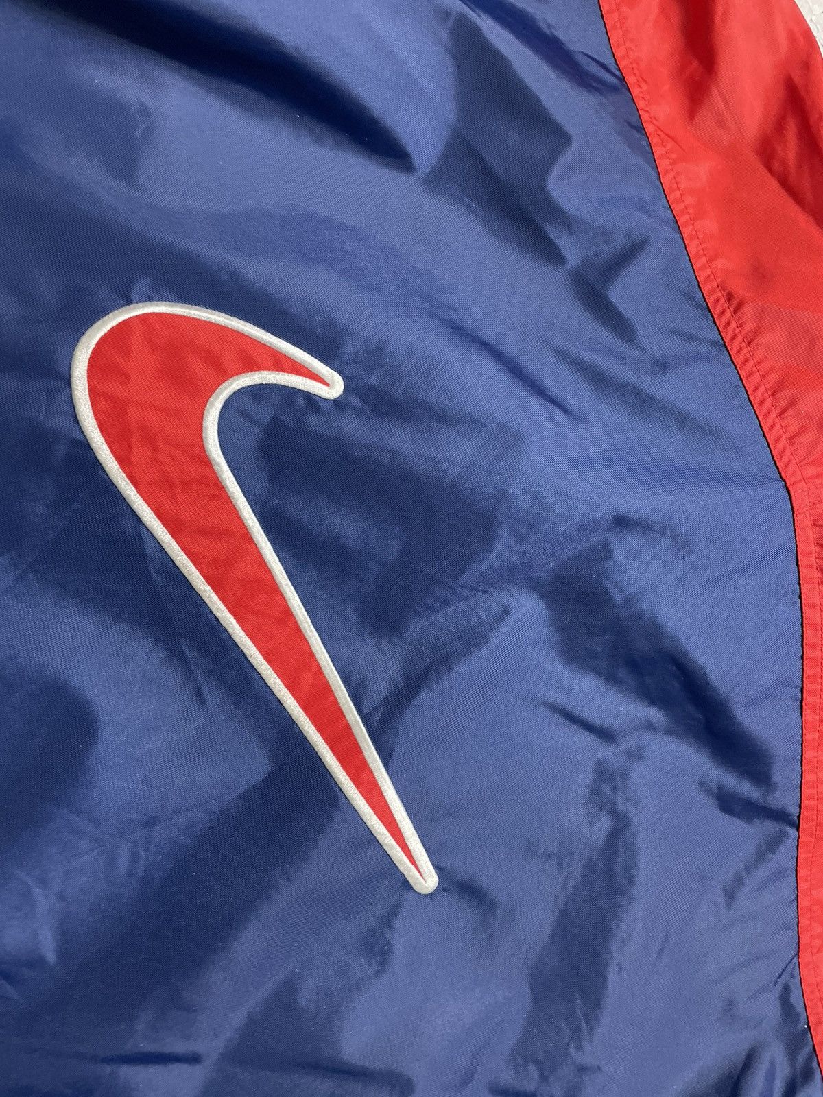 Nike × Vintage Vintage 90's Nike Big Swoosh Logo Drill Y2K Nylon Jacket Size US XL / EU 56 / 4 - 11 Thumbnail