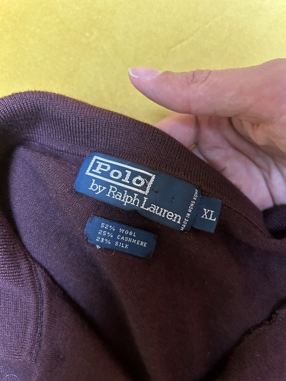 Polo Ralph Lauren Silk cashmere wool blend long sleeve ralph lauren polo Size US L / EU 52-54 / 3 - 2 Thumbnail