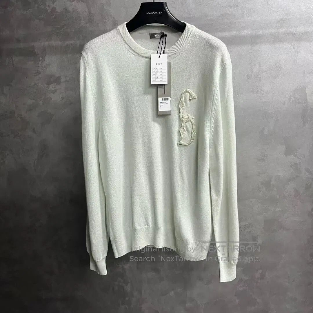 Dior Dior Logo embroidered round-neck long-sleeve sweater| Size US XL / EU 56 / 4 - 1 Thumbnail