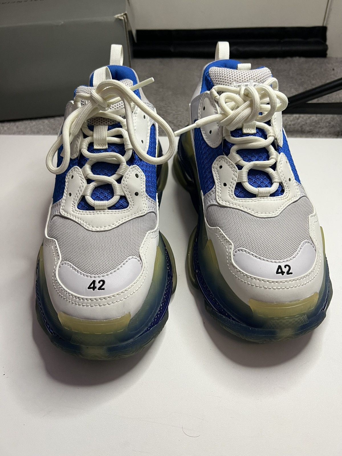 Balenciaga Balenciaga Triple S white/blue Size US 9 / EU 42 - 4 Thumbnail