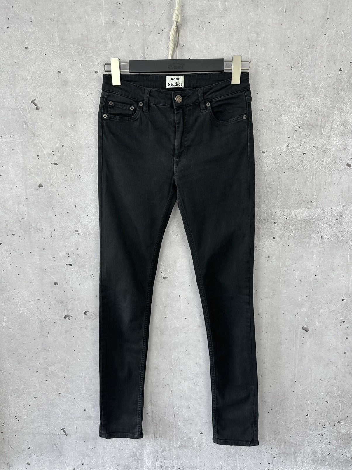 Acne Studios × Vintage Acne Studios Flex Black Cotton Slim Women’s Jeans Size 28" / US 6 / IT 42 - 1 Thumbnail