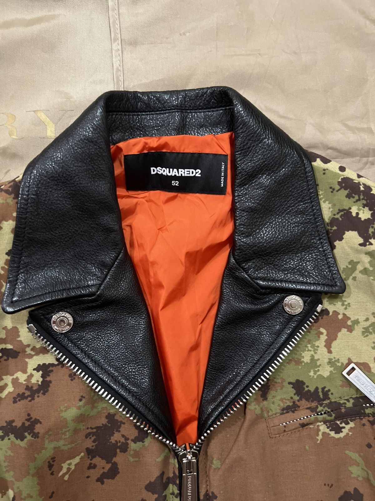 Dsquared2 DSQUARED2 CAMOUFLAGE LEATHER APPLICATIONS BLOUSON size 52 Size US L / EU 52-54 / 3 - 2 Thumbnail