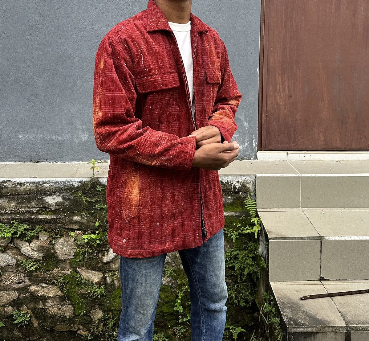 Kansai Yamamoto 👹Kansai Yamamoto Paint Splatter Corduroy Jacket Size US L / EU 52-54 / 3 - 16 Thumbnail