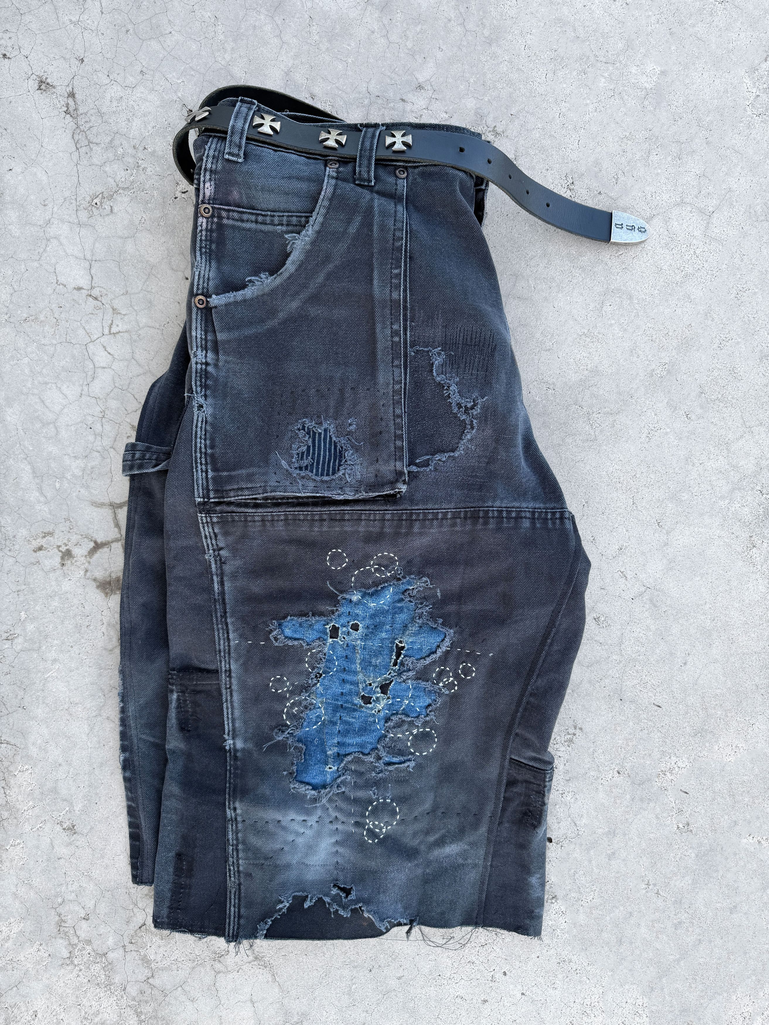 Japanese Brand Vintage Sashiko Repair Dickies Short Double Knee Pant Size US 34 / EU 50 - 17 Thumbnail