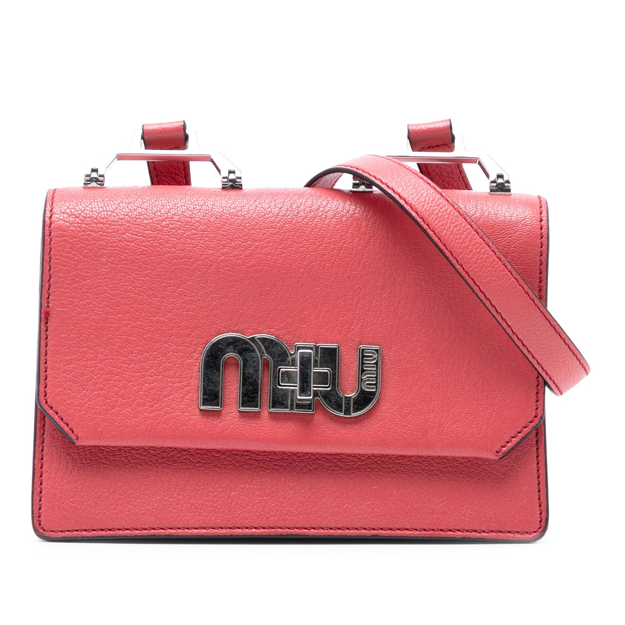 Miu Miu Goatskin Madras Miu Logo Crossbody Size ONE SIZE - 1 Thumbnail