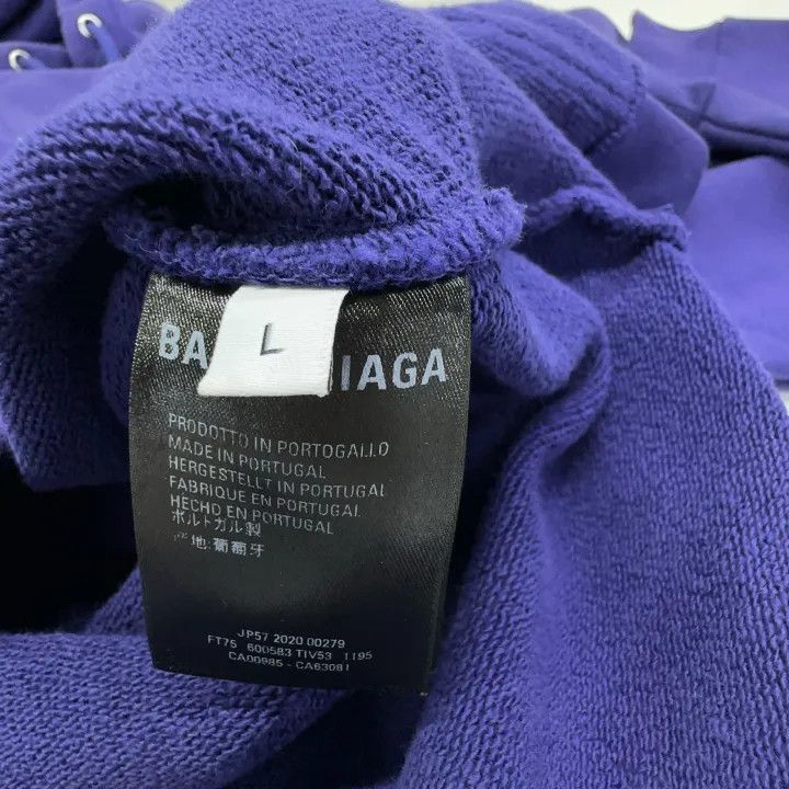 Balenciaga Balenciaga Balenciaga Logo Hoodie for Men in Dark Blue -25 Size US L / EU 52-54 / 3 - 3 Thumbnail