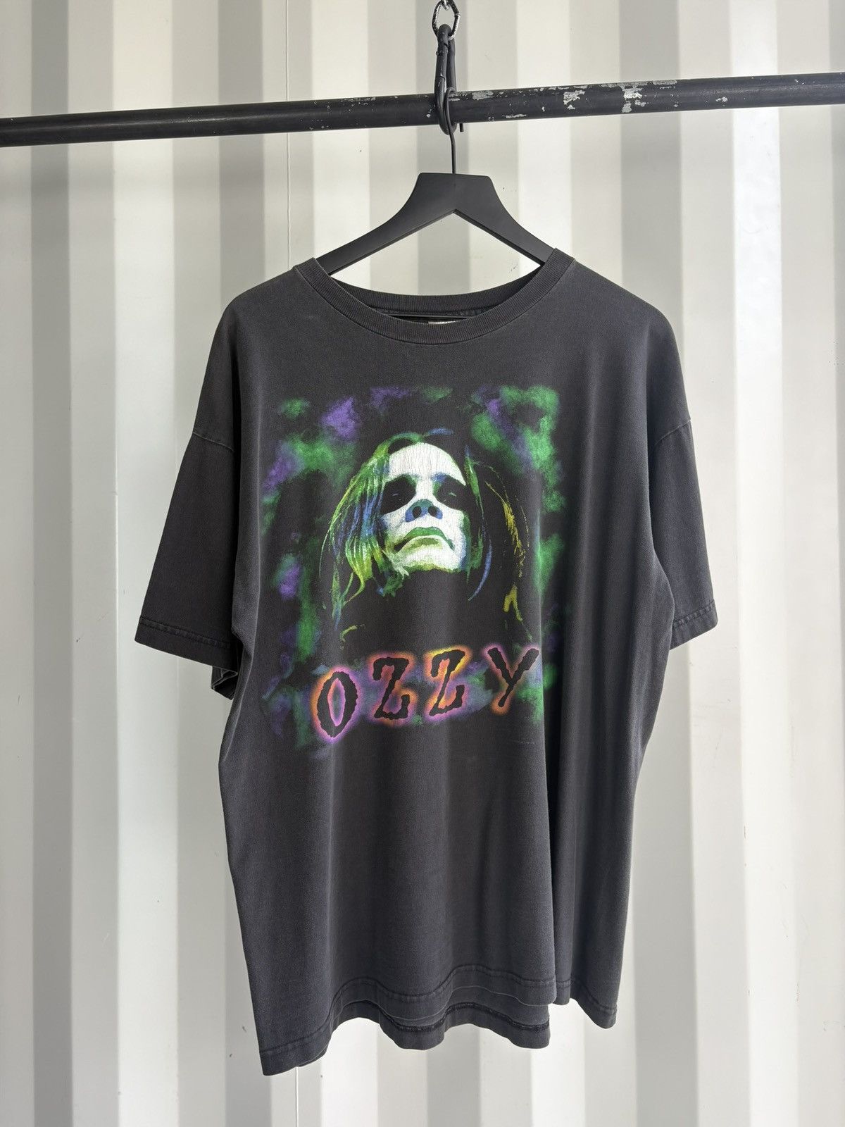 Thrashed Ozzy Osbourne Faded Distressed GRUNGE Shirt Band