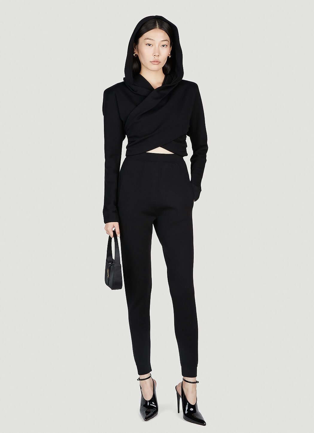 Saint Laurent Paris o1s1wg110425 740464 Hooded Top in Black Size XL / US 12-14 / IT 48-50 - 3 Thumbnail