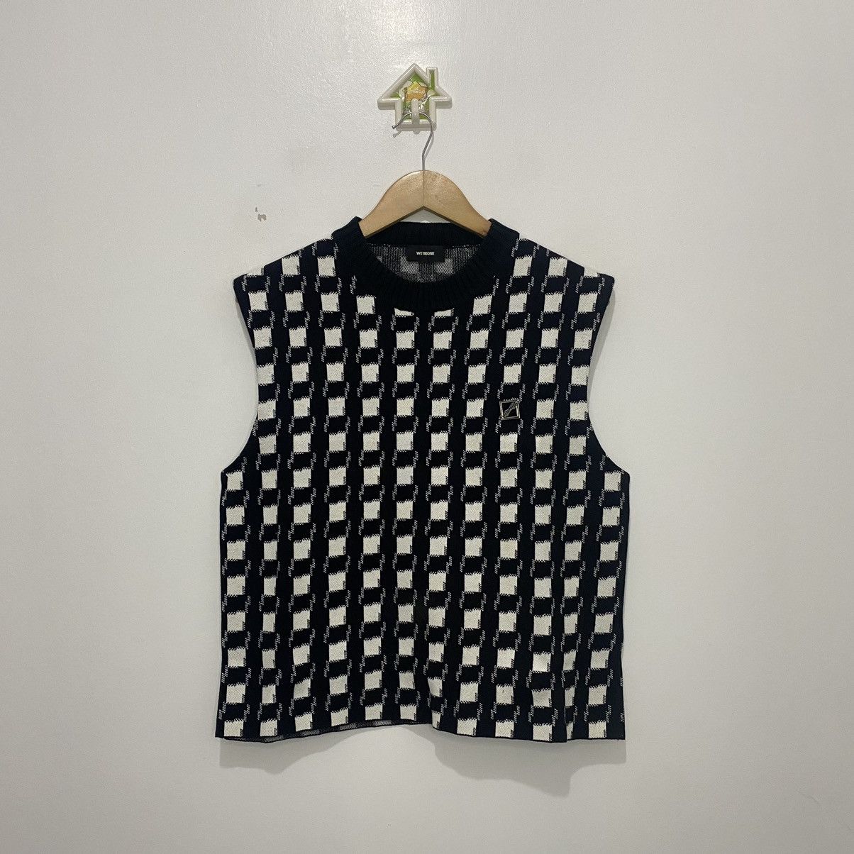 WE11DONE We11done Black & White Gingham Check Vest Size S / US 4 / IT 40 - 1 Thumbnail