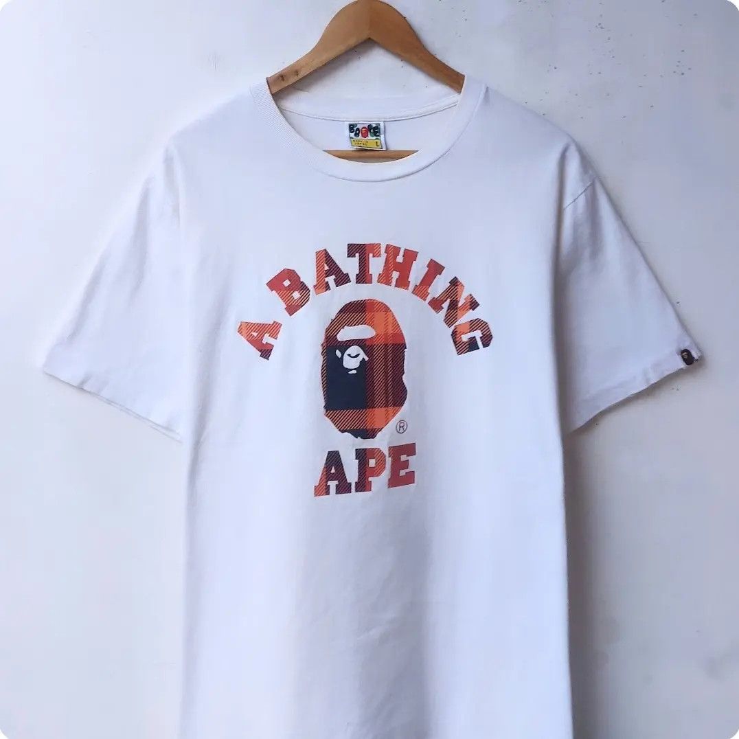Bape BAPE HEAD PLAID TSHIRT Size US L / EU 52-54 / 3 - 2 Thumbnail