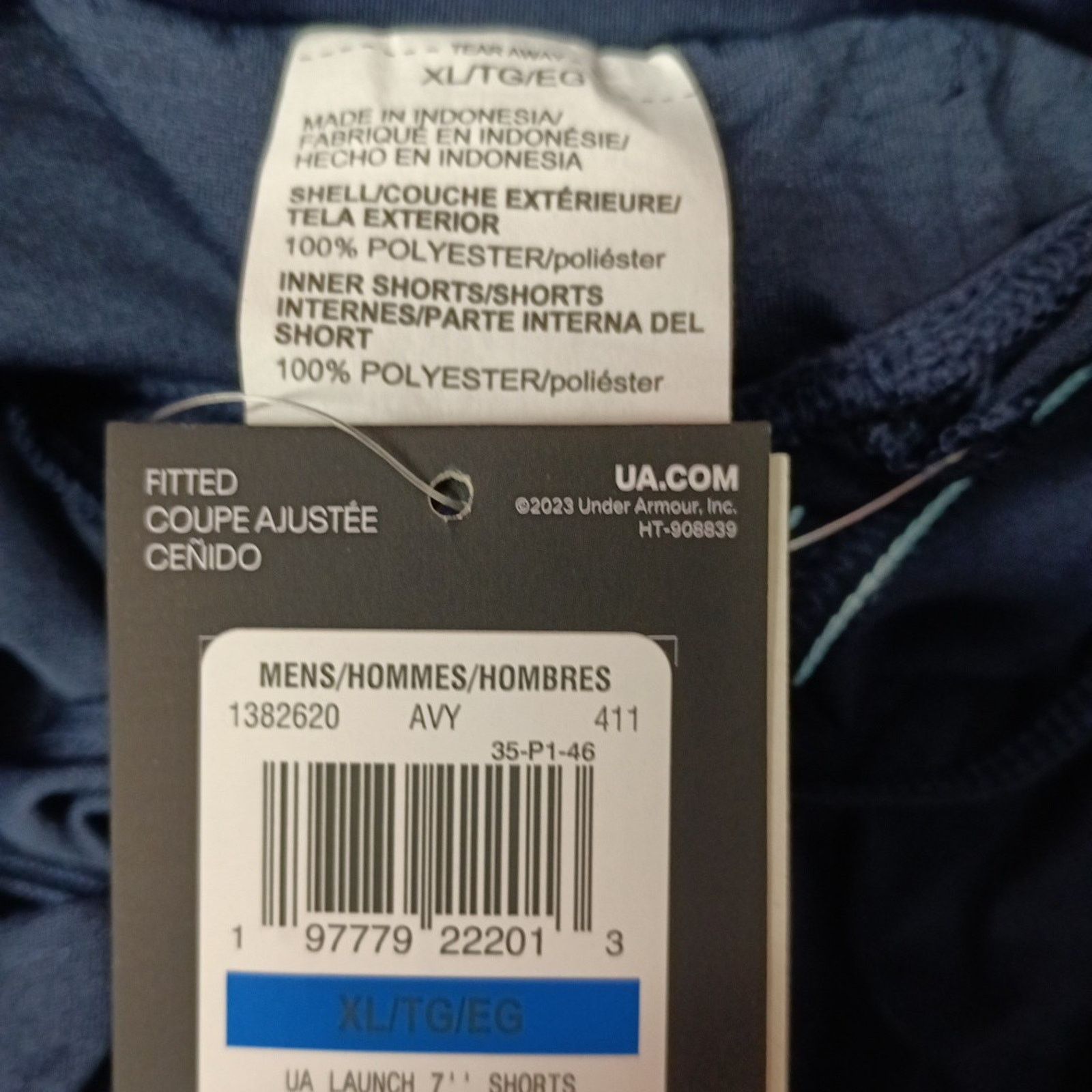 Under Armour Under Armour Fitted Shorts Men's Size XL Blue Drawstring Size US 36 / EU 52 - 5 Thumbnail