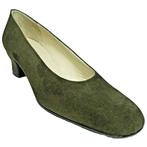 Giorgio Armani NEW Giorgio Armani Women 9M Italian Dark Green Suede Leather Size US 9 / IT 39 - 9 Thumbnail