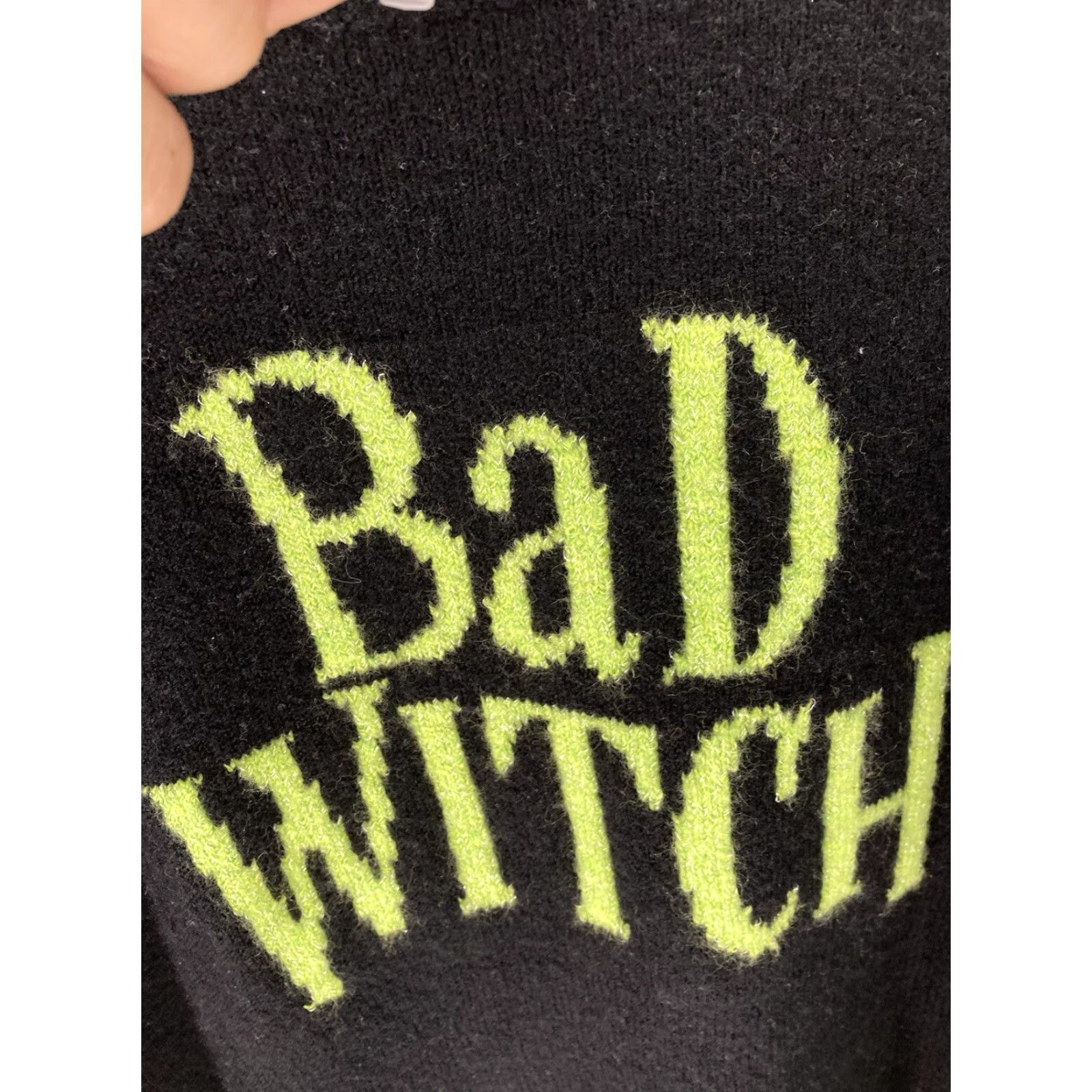 Vince Camuto Vince Camuto Sweater Women L Black Halloween Pullover NWT Crew Neck Oversized Bad Witch Wicked - Womens Size L / US 10 / IT 46 - 4 Thumbnail