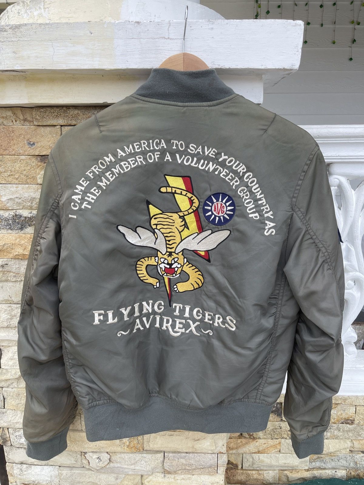 Avirex Last Drop🔥Rare🔥Vtg Avirex Flying Tiger MA-1 Bomber Jacket