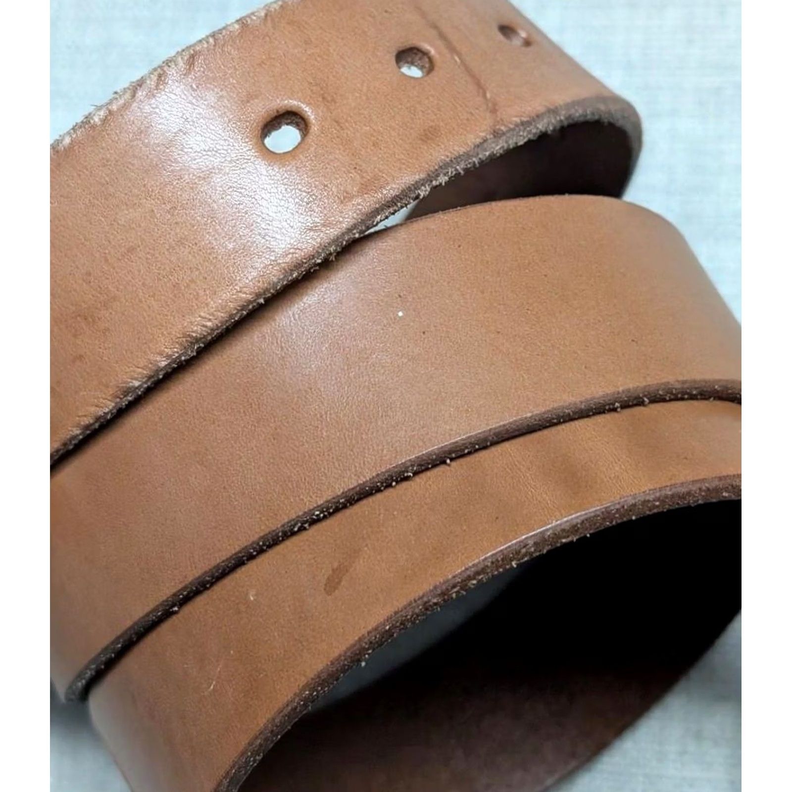 Vintage VINTAGE handcrafted belt Western Men 40 Cowboy brown leather full grain cowhide 1-1/2" width Size 40 - 2 Thumbnail