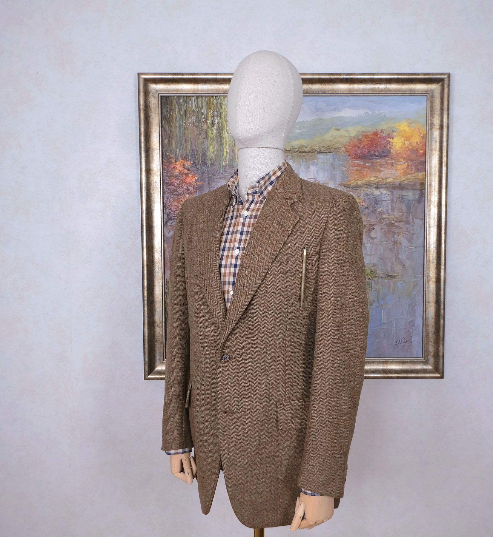 Chester Barrie Chester Barrie, Handmade Tweed Jacket, Size 40, RRP 1400 e Size 40L - 3 Thumbnail