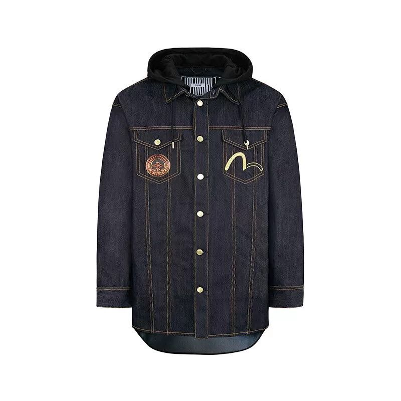 Evisu EVISU Men's Skull Logo Embroidered Denim Coat Size US M / EU 48-50 / 2 - 1 Thumbnail