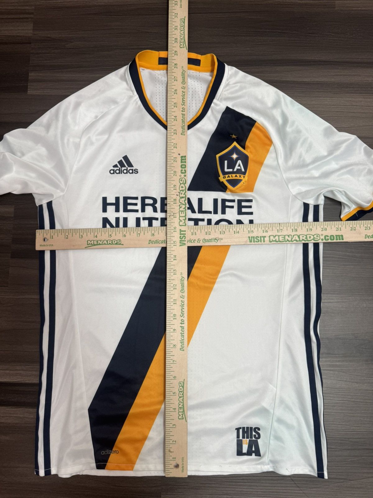Adidas Adizero LA Los Angeles Galaxy #33 Villarreal Soccer Jersey Size US L / EU 52-54 / 3 - 6 Thumbnail