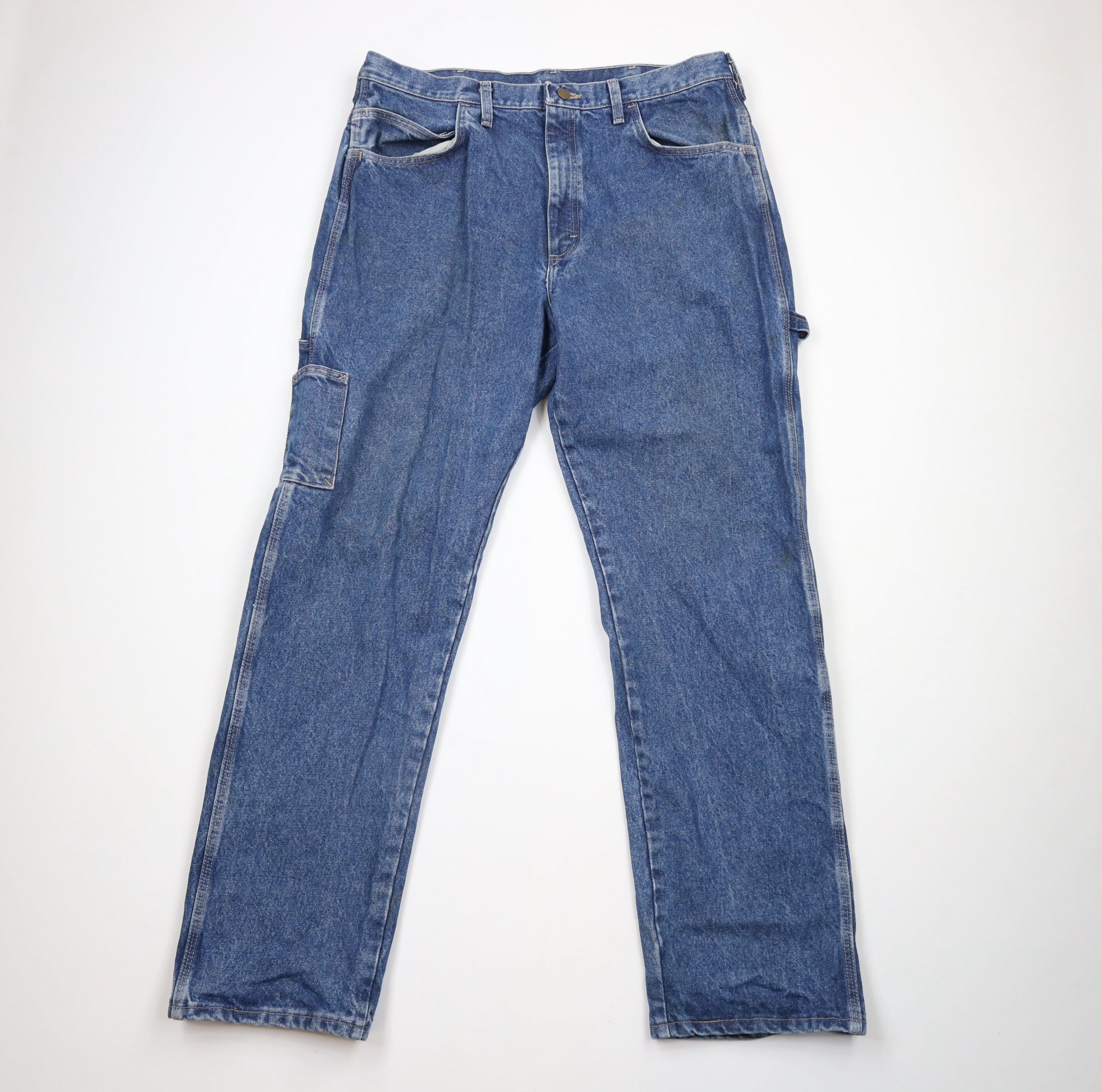 Vintage Vintage Bulwark FR Flame Resistant Wide Leg Dungaree Jeans Size US 38 / EU 54 - 1 Thumbnail