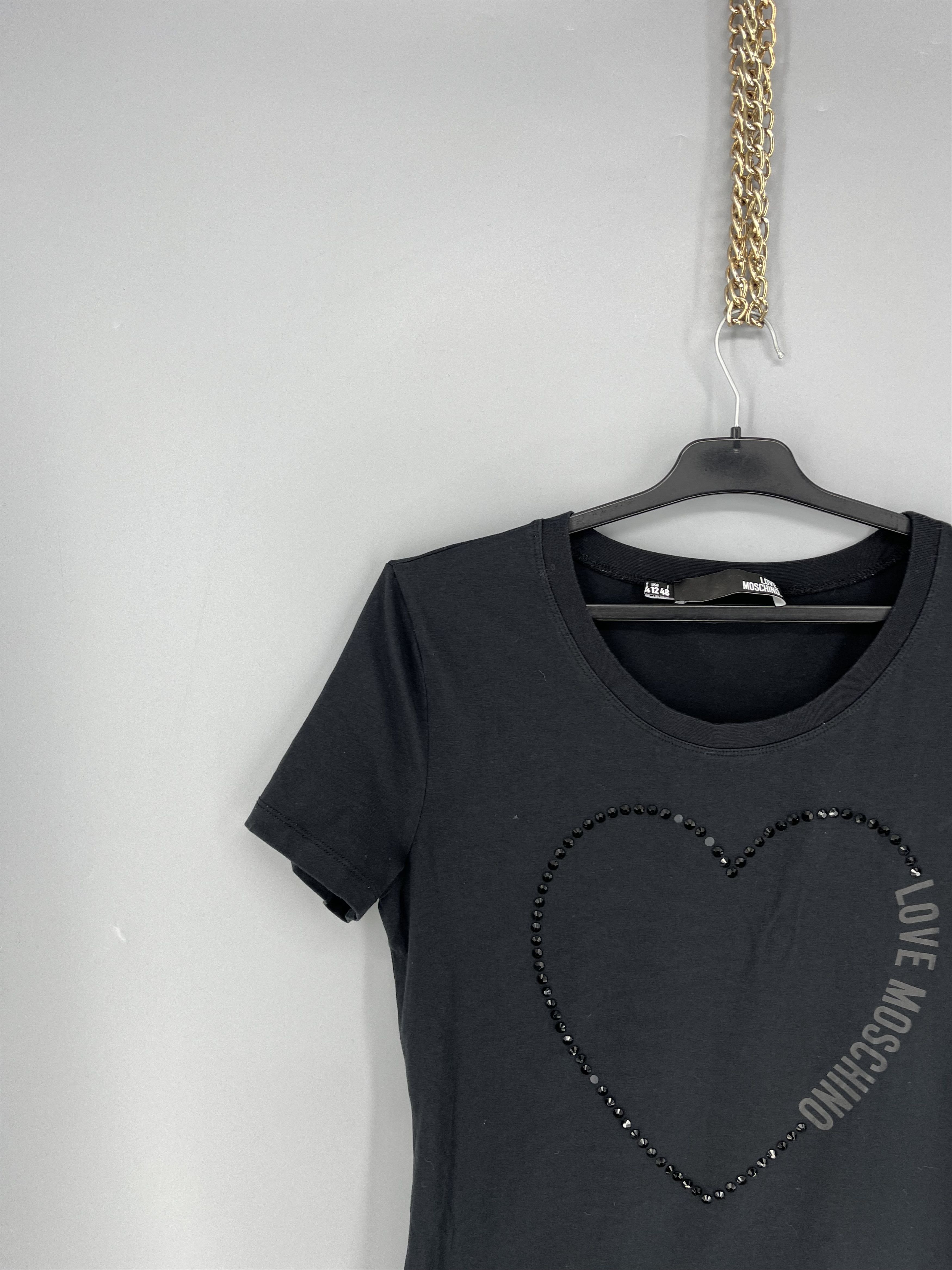 Moschino Vintage T-shirt Moschino Love Black size L Size L / US 10 / IT 46 - 5 Thumbnail