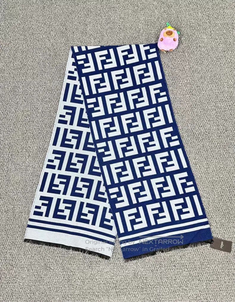 Fendi Fendi size 180*35 cm Blue and White Two-Sided Monogram Logo Size ONE SIZE - 1 Thumbnail