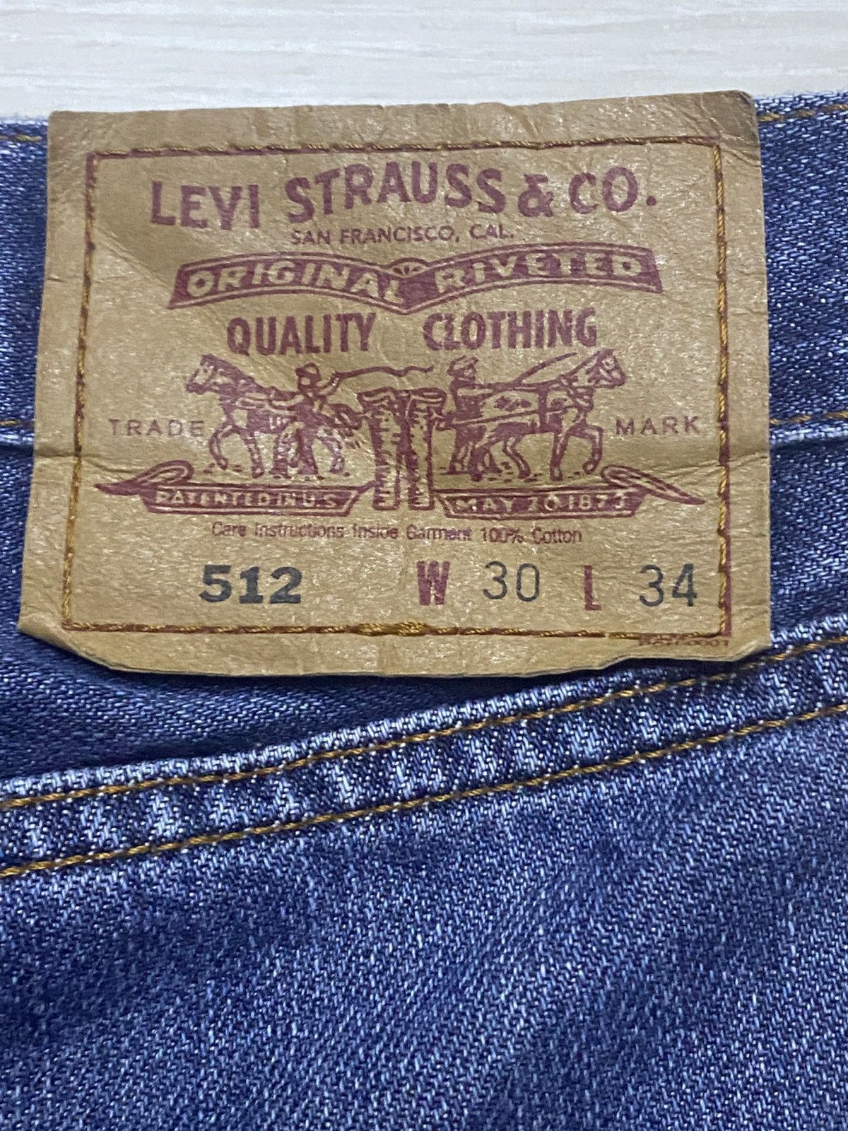 Levi's Vintage Levis 512 Blue Wash Baggy Jeans Size US 29 - 12 Thumbnail