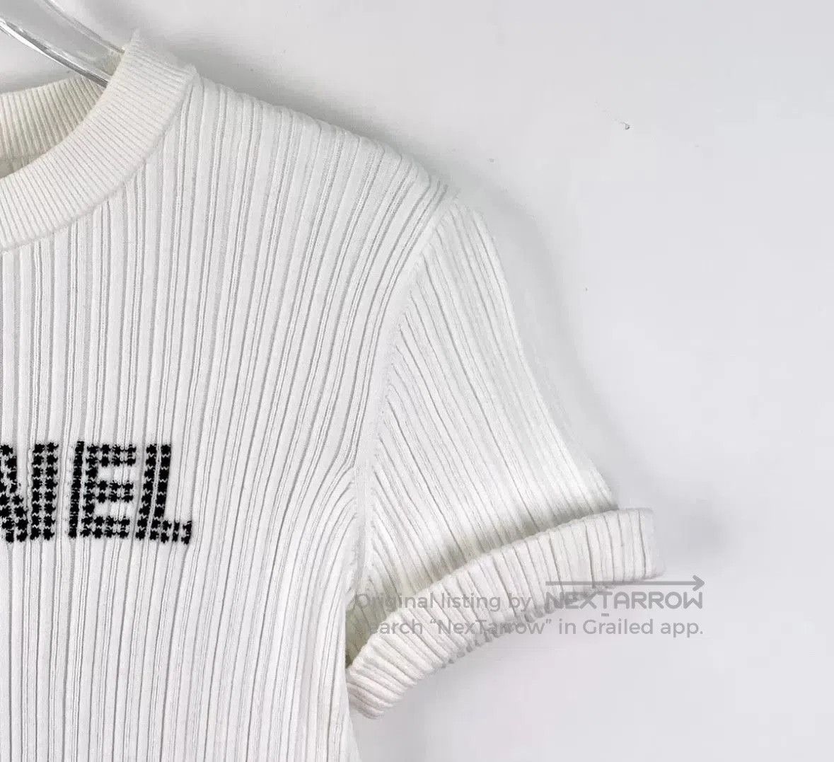 Chanel Chanel White Knit Short Sleeve Top. Size M / US 6-8 / IT 42-44 - 3 Thumbnail