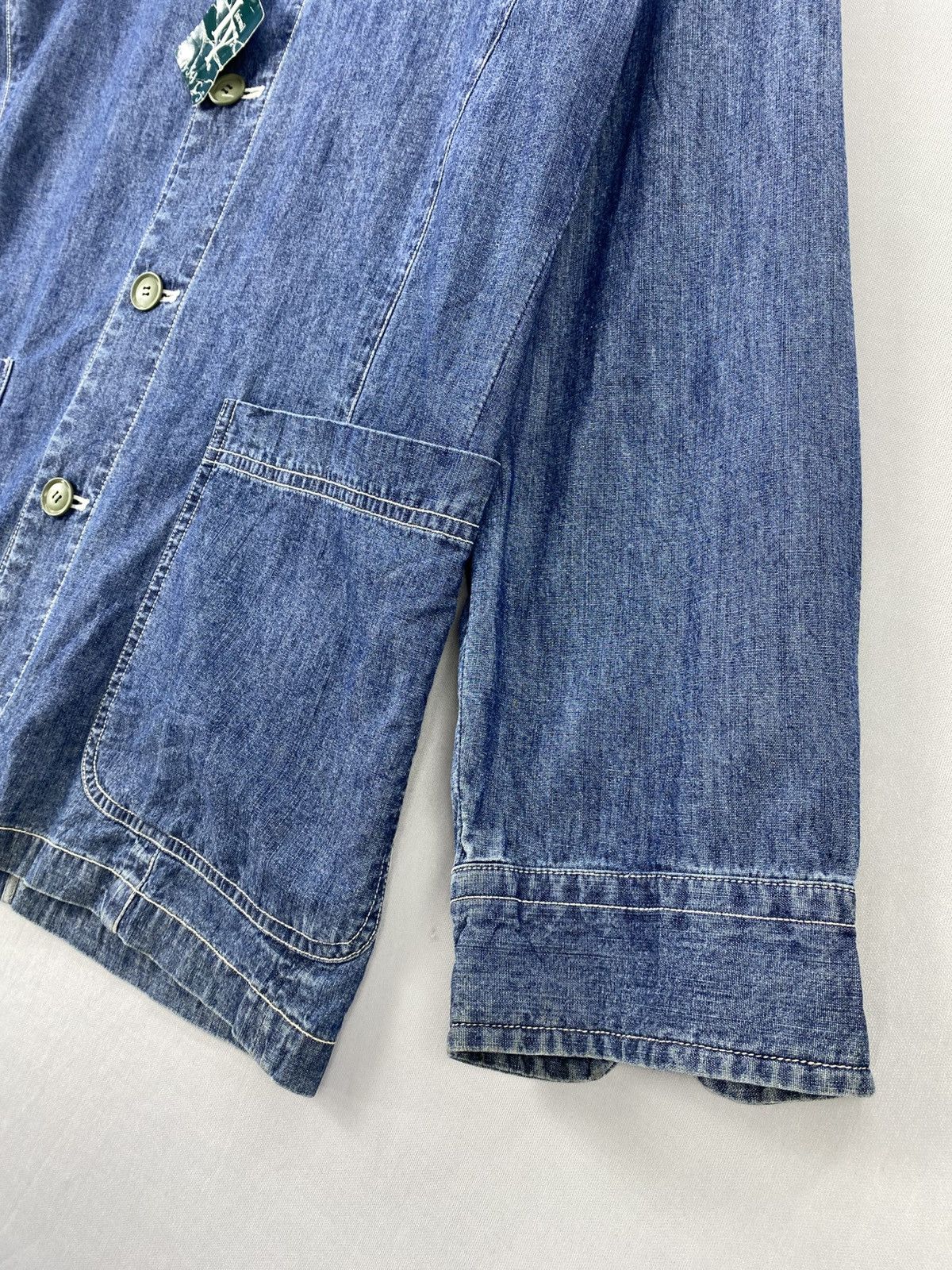 Japanese Brand Vintage IY Basics Chore Denim Jacket By Issey Miyaki Size US L / EU 52-54 / 3 - 3 Thumbnail