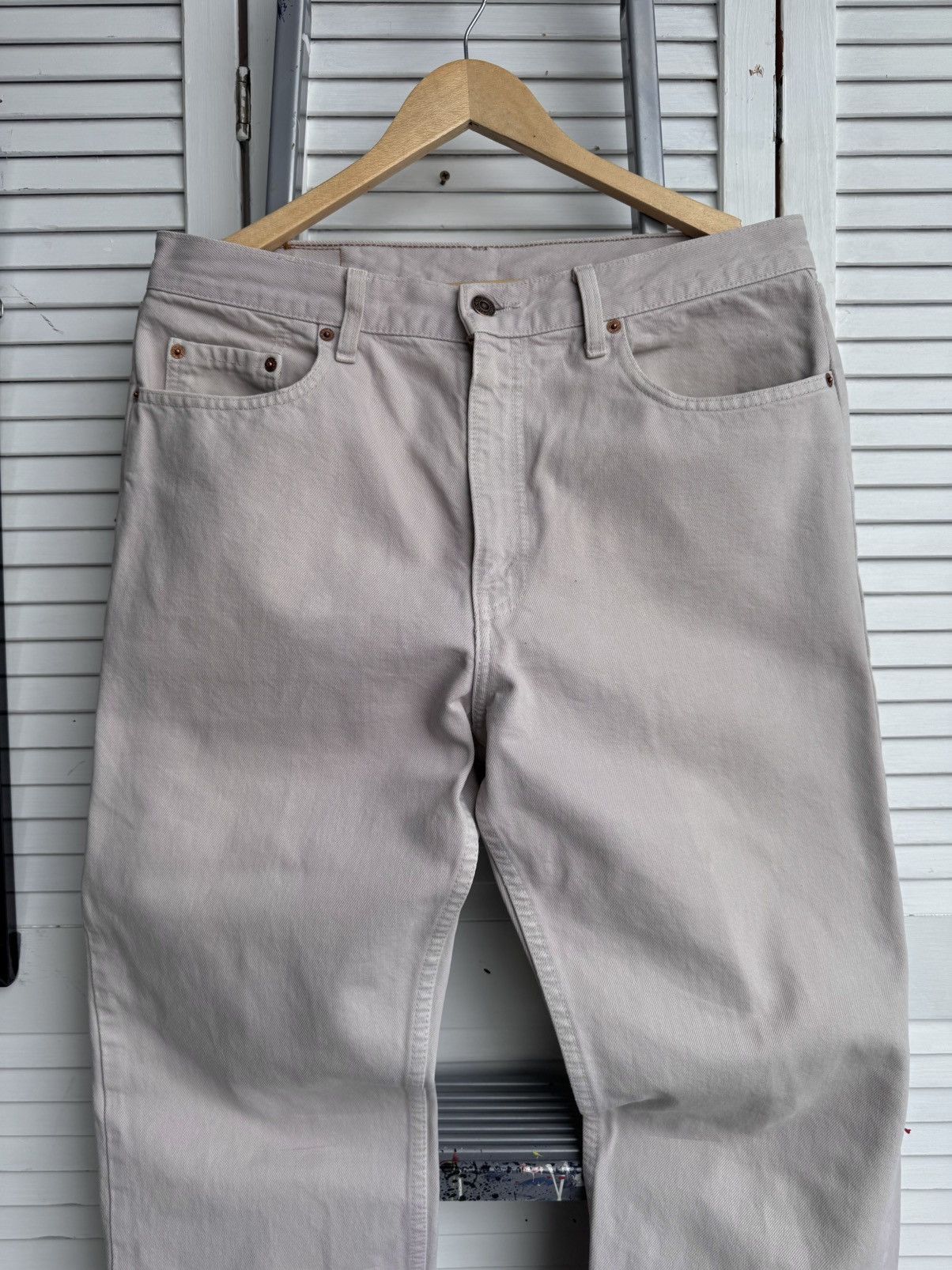 Levi's Vintage Levi’s 615 Orange Tab USA Beige Straight Jeans 36x32 Size US 36 / EU 52 - 4 Thumbnail