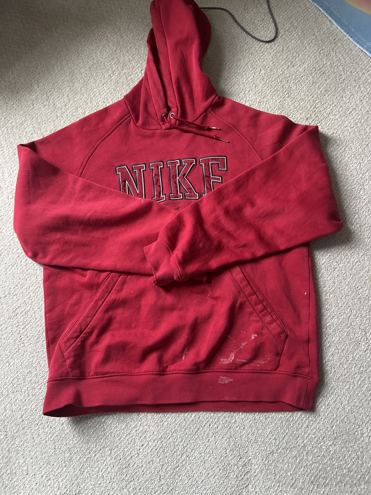 Nike Vintage Nike Red hoodie Size US M / EU 48-50 / 2 - 2 Thumbnail