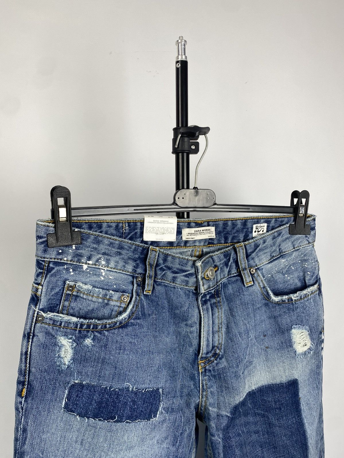 Designer × Japanese Brand × Zara NEW Distressed Zara Blue Jeans Pants Size 26" / US 2 / IT 38 - 3 Thumbnail