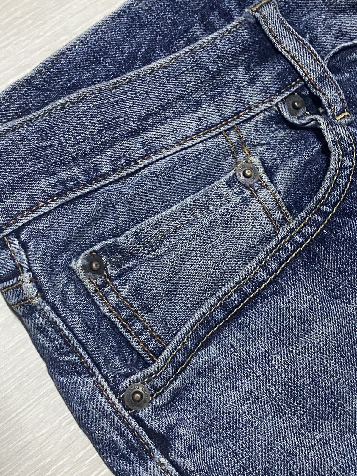 Japanese Brand Vintage Uniqlo Grunge Selvedge Distressed Jeans Size US 36 / EU 52 - 11 Thumbnail