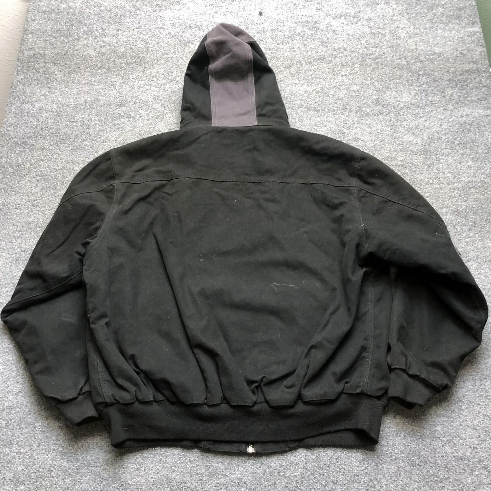 Vintage SNAP-ON Jacket Bomber Jacket Men XL Black Canvas Hooded Full Zip Lined Workwear Size US XL / EU 56 / 4 - 7 Thumbnail