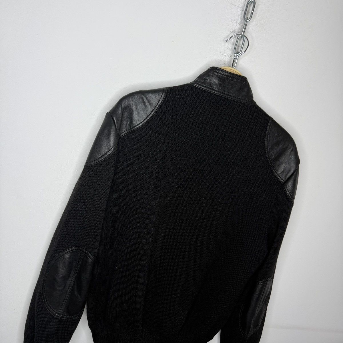 Burberry Burberry Leather Wool Jacket Bomber Flight Vintage Archive Size US L / EU 52-54 / 3 - 10 Thumbnail