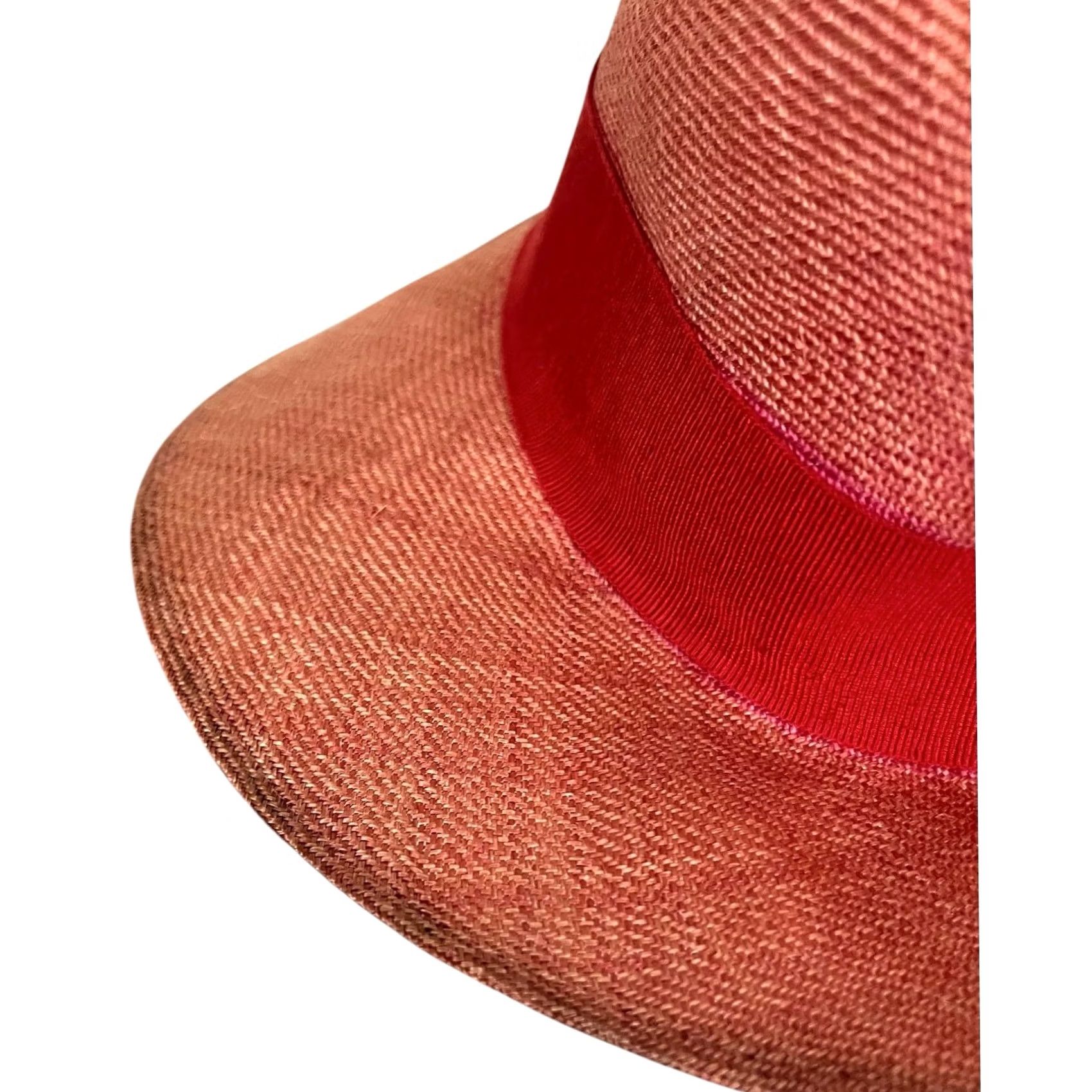 Bloomingdale's VINTAGE Bloomingdale’s Hat Women’s Pink Straw Made In Italy Lightweight Sun Hat One Size Size ONE SIZE - 6 Thumbnail