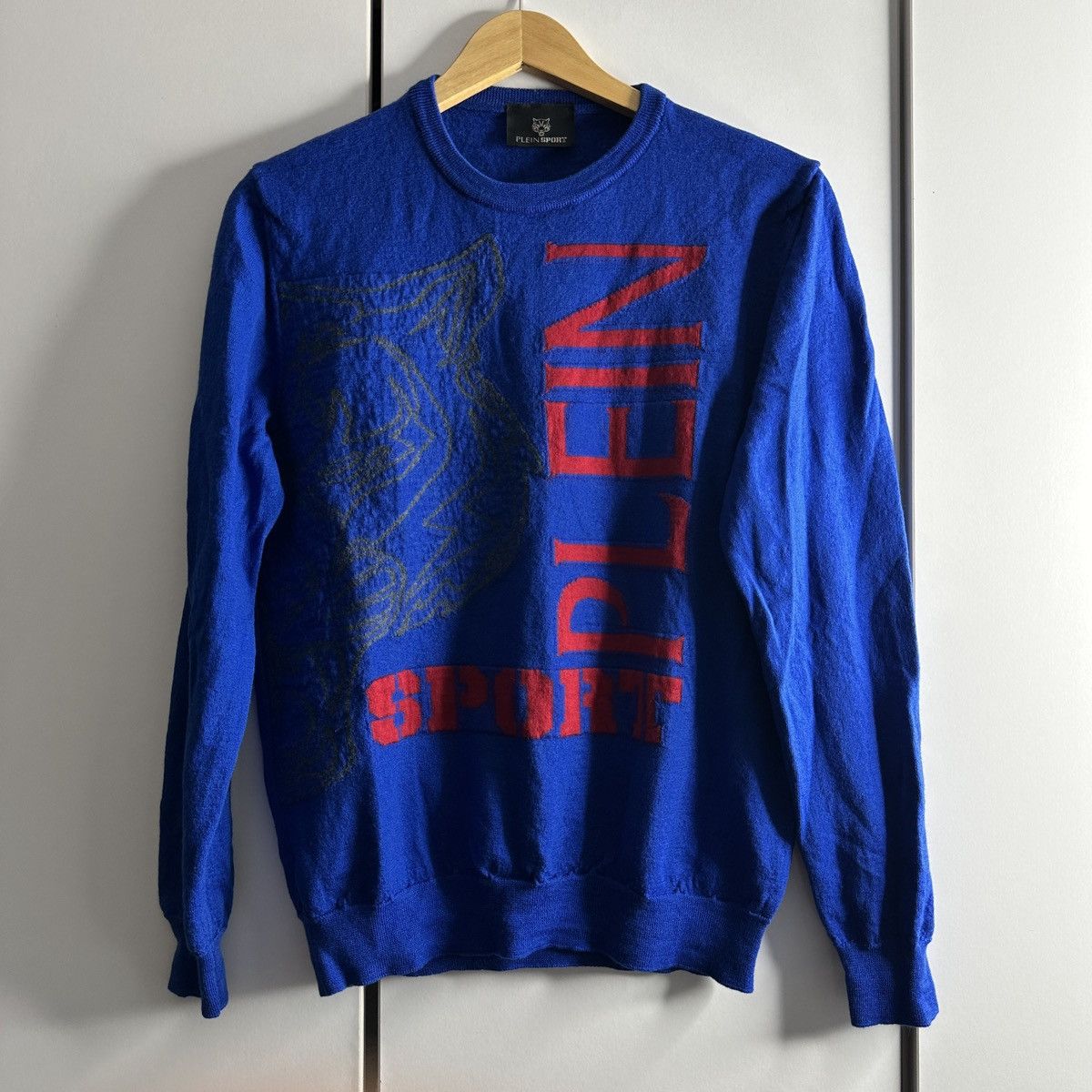 Philipp Plein Plein Sport luxury blue sweater merino wool Size US M / EU 48-50 / 2 - 3 Thumbnail