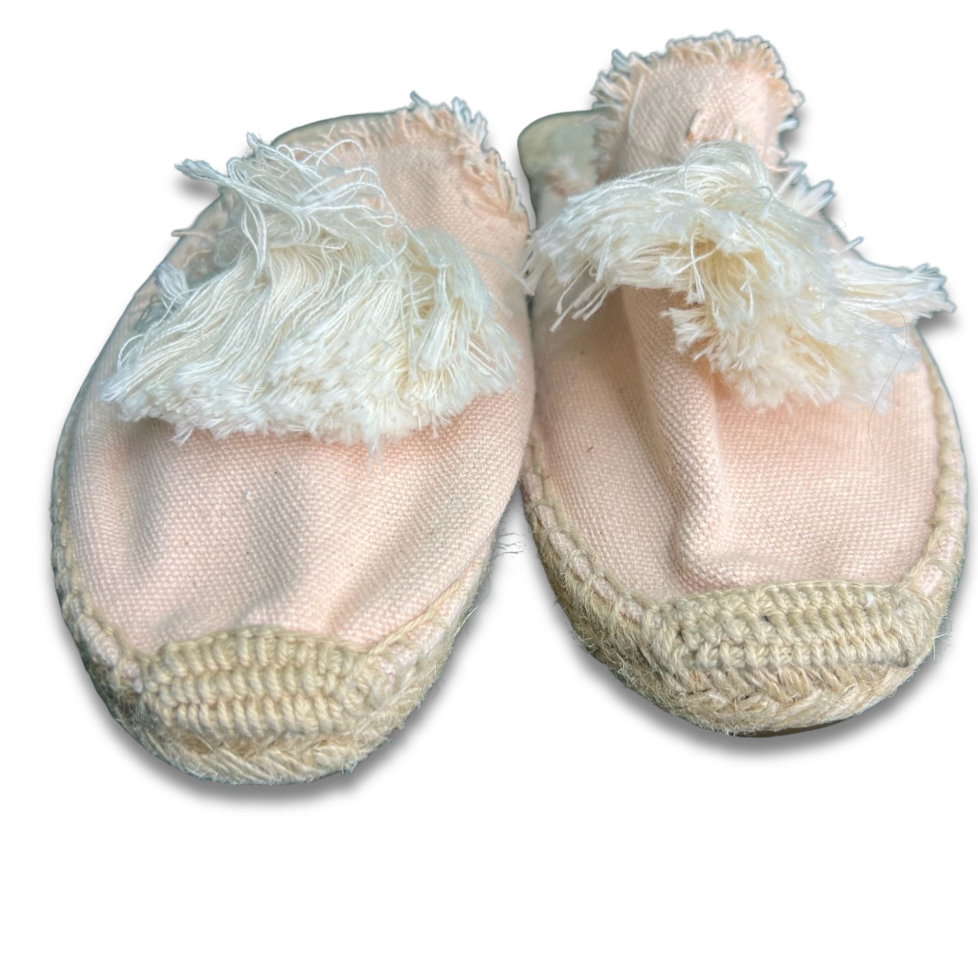 Soludos Soludos Peony Pink Suede Tassel Espadrille Mules Size 7.5 Size US 7.5 / IT 37.5 - 5 Thumbnail