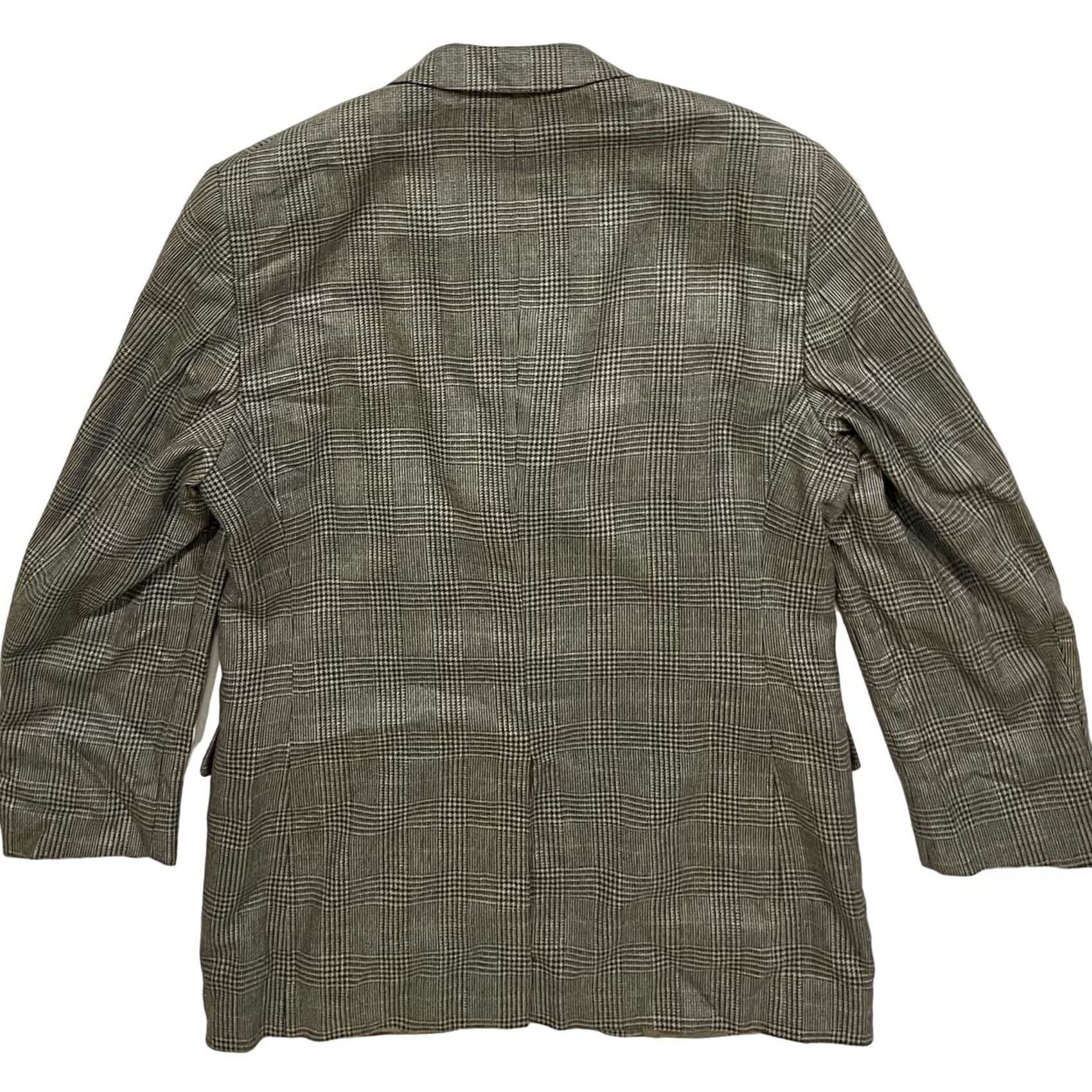 Jos. A. Bank Jos A. Bank Blazer Sport Coat Windowpane Plaid Silk Wool Size 40R Men Size 40R - 3 Thumbnail
