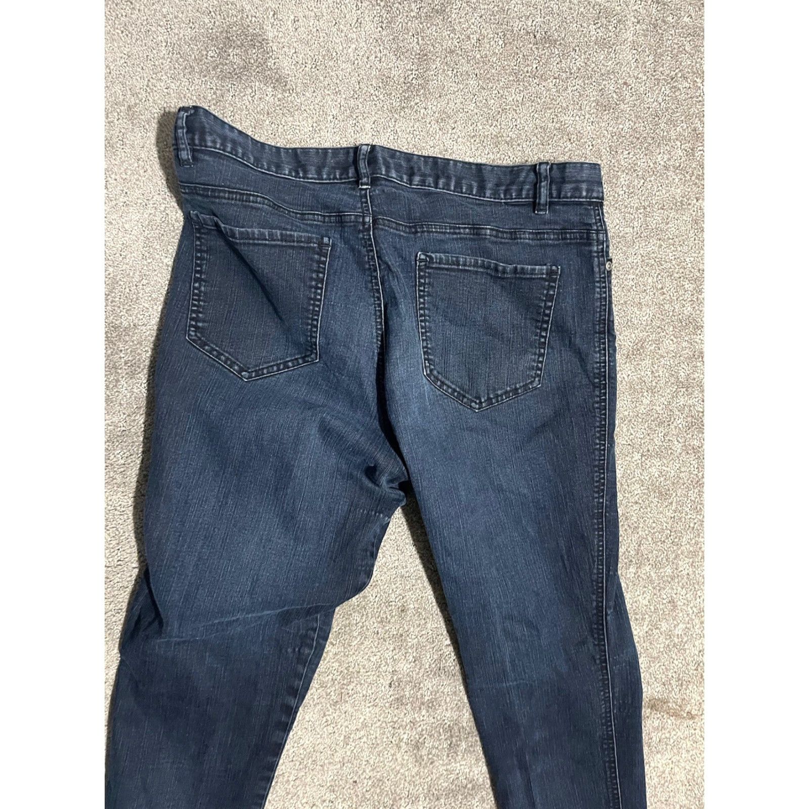 Vintage New York & Company Jeans - Low Rise Jegging Blue Womens 12 Tally Pocket 5-Pocket Denim Cotton Blend Belt Loops Size 34" / US 12 / IT 48 - 4 Thumbnail
