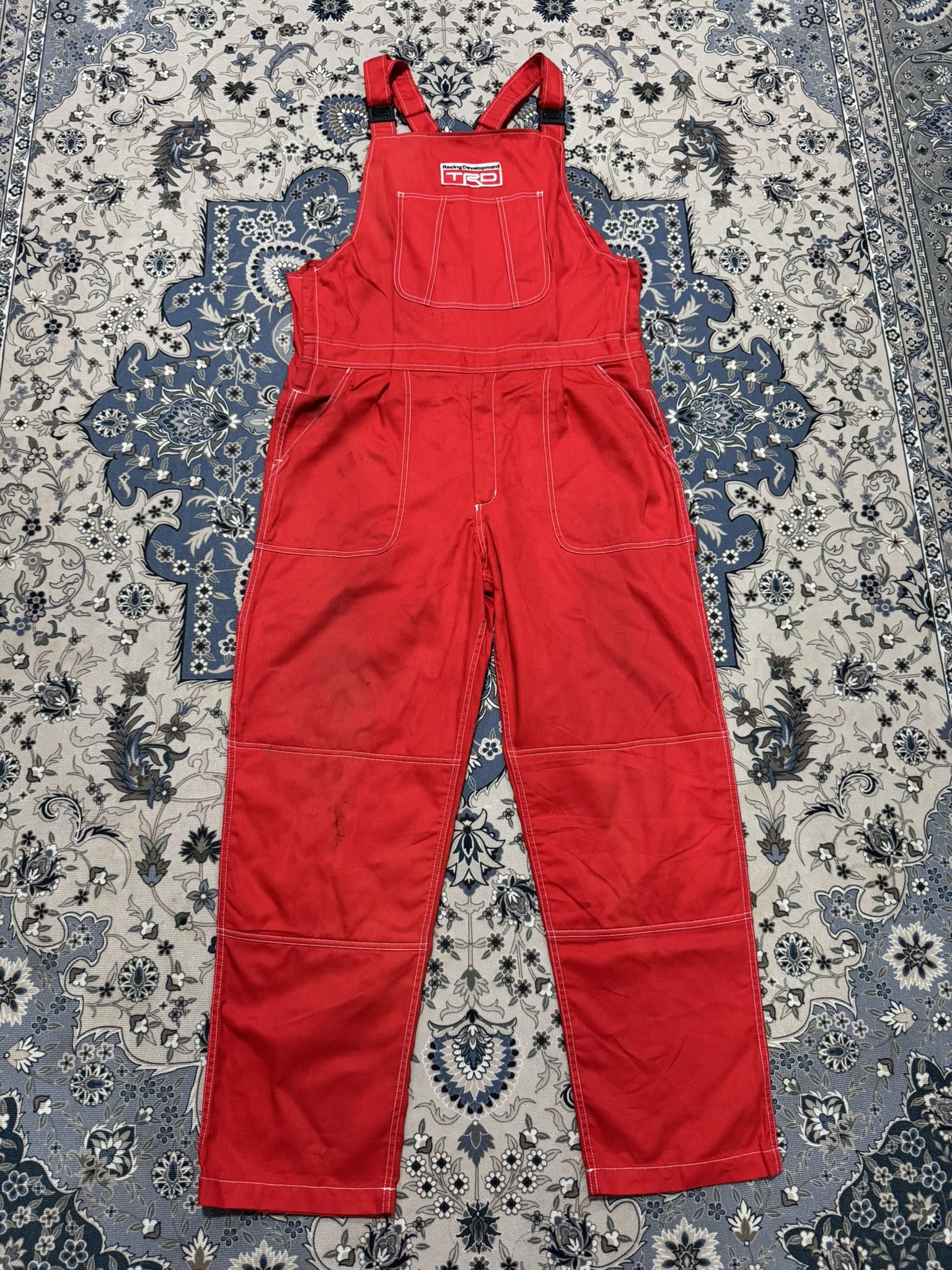 Sports Specialties × Vintage Rare Toyota TRD Bib Overall Mechanic Carpenter Mugen Size US 40 / EU 56 - 1 Thumbnail