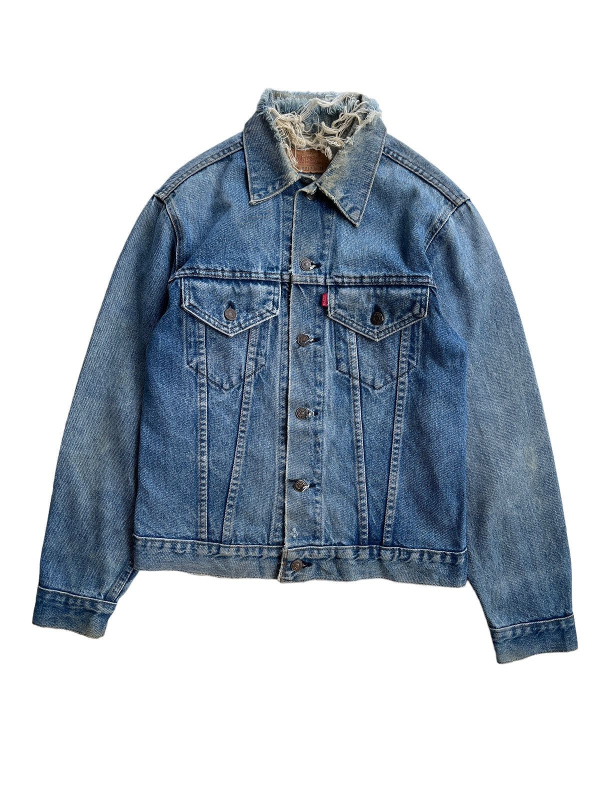 image of Distressed Denim x Levis Vintage Clothing Vintage Levis Type 3 Stamped 1 Jacket in Light Blue (Size