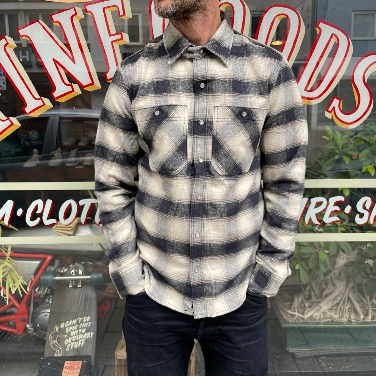 Rogue Territory Rogue Territory - BM Shirt Natural Brushed Plaid Size US L / EU 52-54 / 3 - 8 Thumbnail