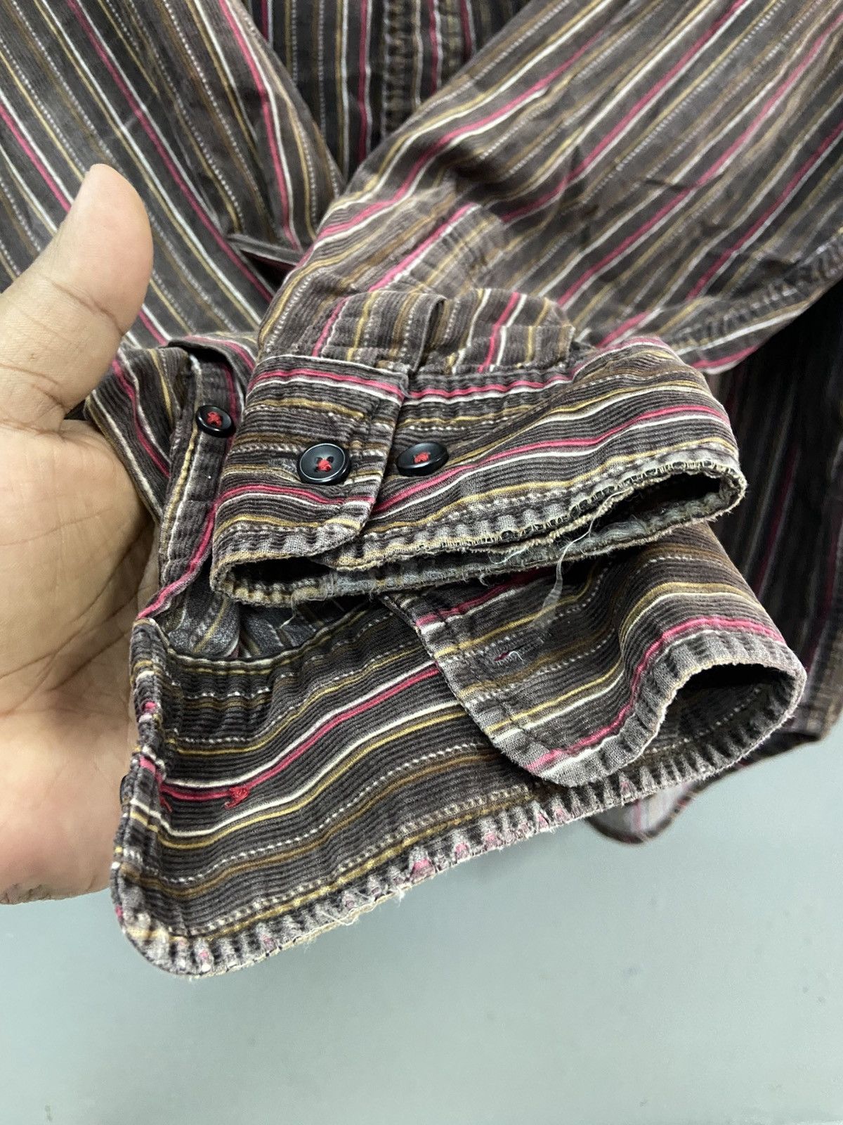 Vintage SUN LUCAS CORDUROY BUTTON DOWN SHIRT Size US L / EU 52-54 / 3 - 4 Thumbnail