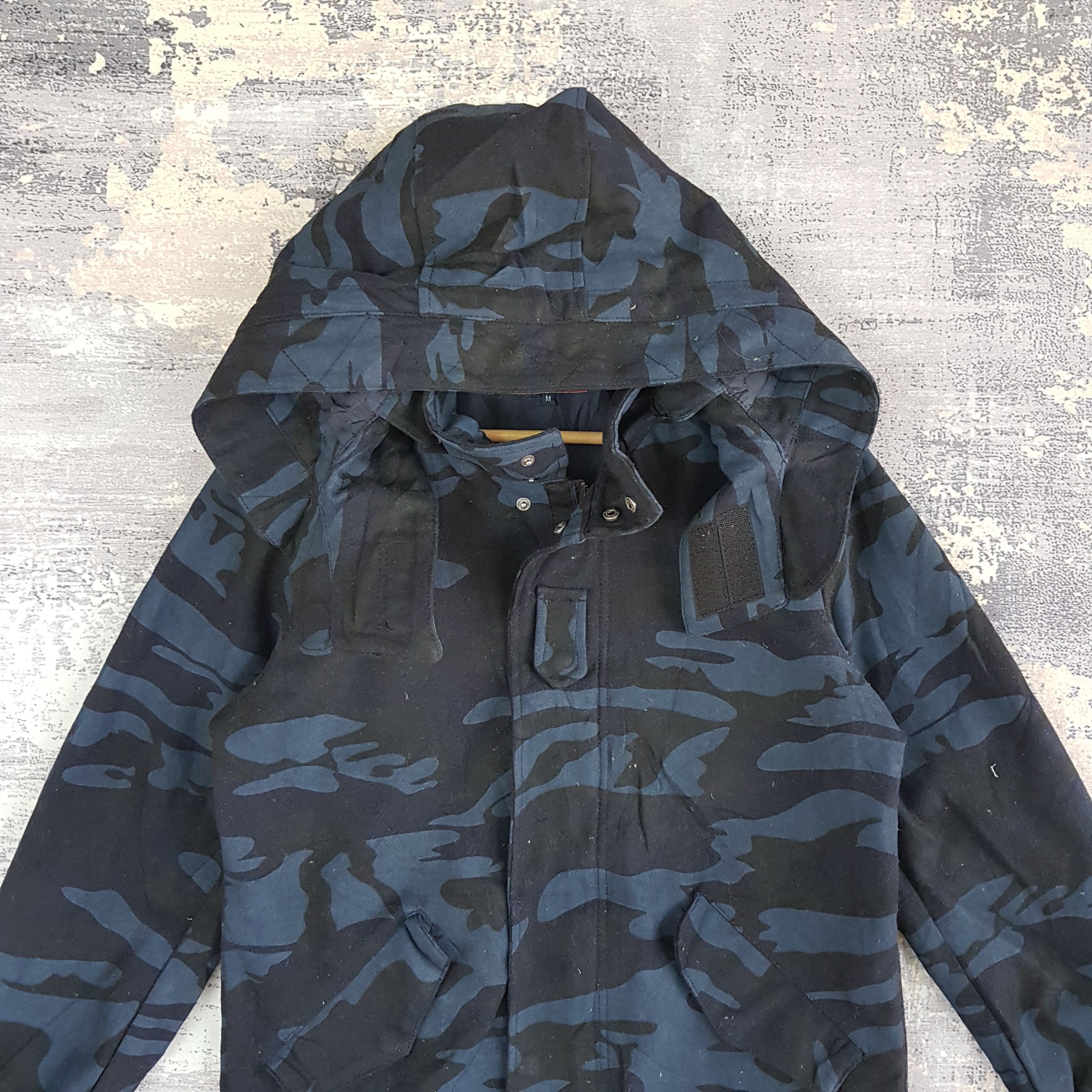 Japanese Brand × Vintage Suggestion Varsity Jacket Camouflage Hoodie Wool Jacket Size US M / EU 48-50 / 2 - 2 Thumbnail